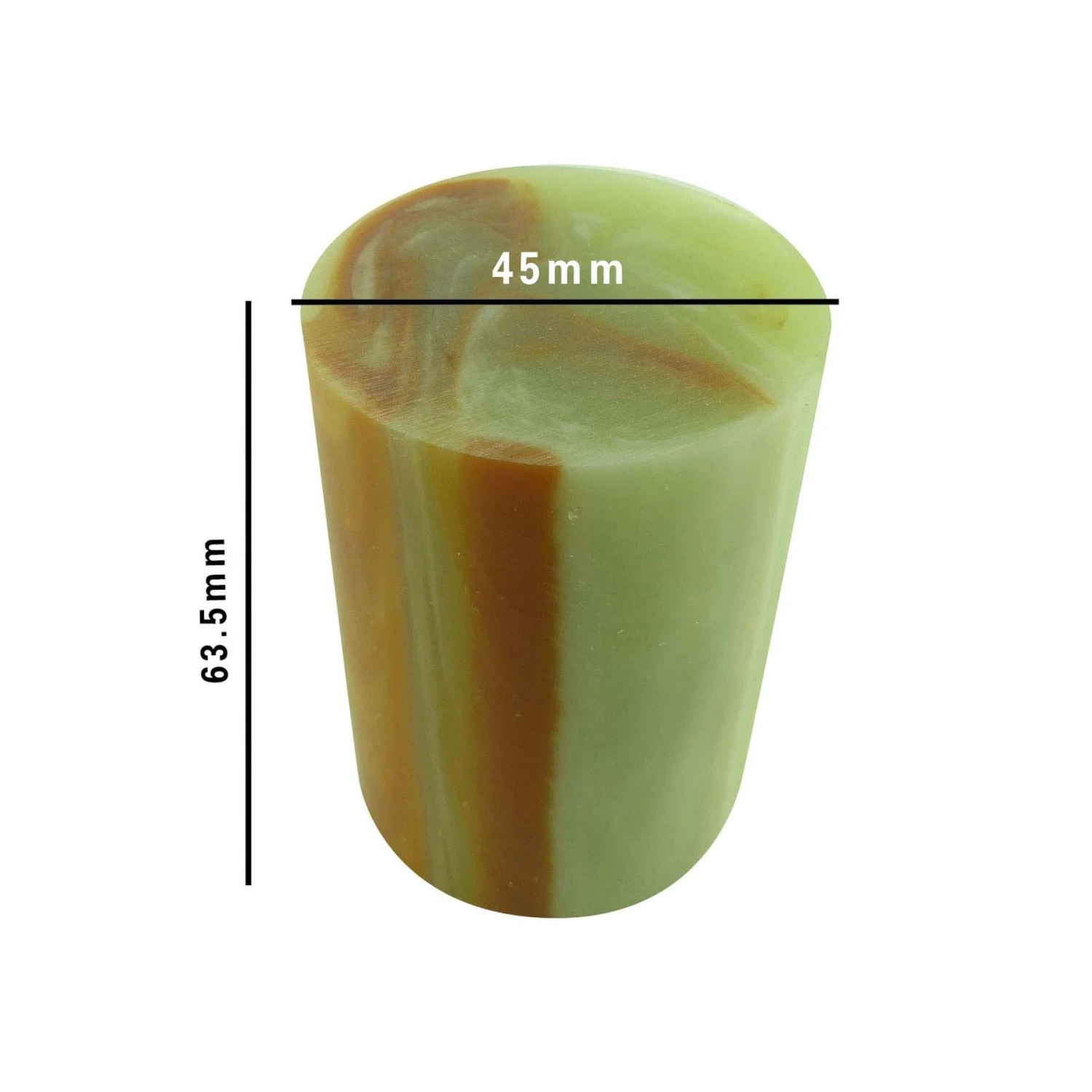 Jade Natural Polyester Turning Blank - 63.5x45x45mm, 2.5" X 1.75" 1 Jade Natural Polyester Turning Blank - 63.5x45x45mm, 2.5" X 1.75"