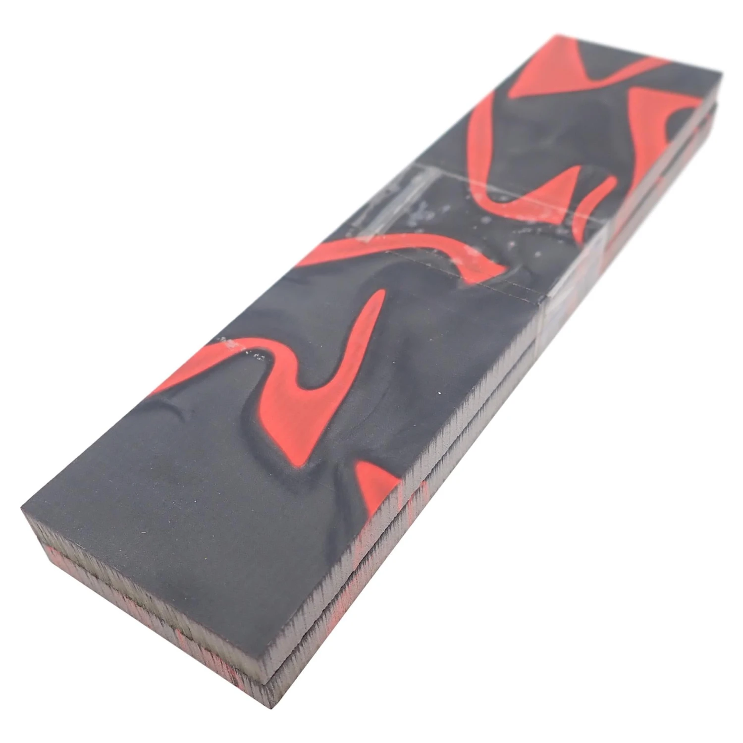 Lava Flow Abstract Kirinite Acrylic Knife Scales (Pair) - 152.4x38.1x6.35mm 1 Lava Flow Abstract Kirinite Acrylic Knife Scales (Pair) - 152.4x38.1x6.35mm