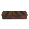 Root Beer Brown/Black Whirl Abstract Kirinite Acrylic Knife Block - 150x40x31mm