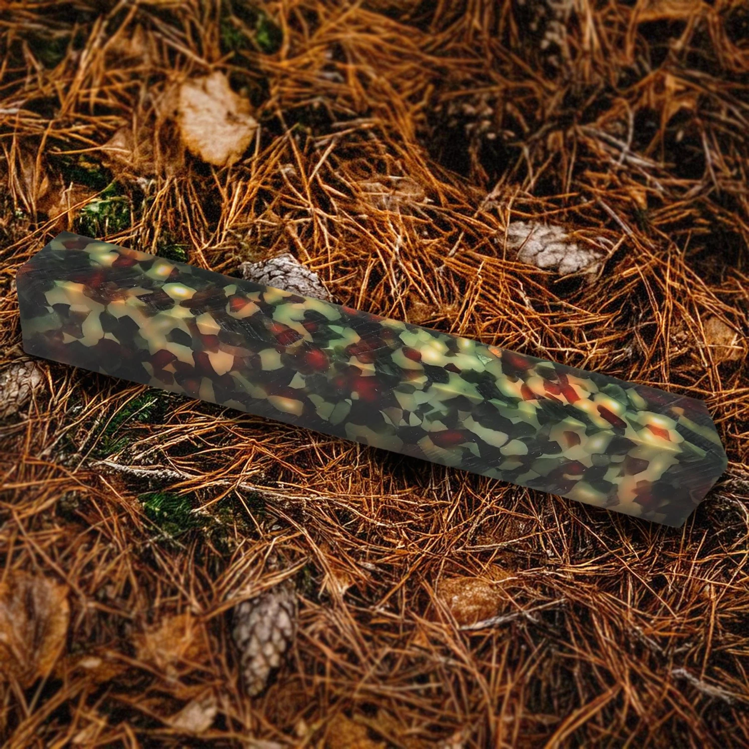 Coral Green Quartz Acrylic Pen Turning Blank - 150x20x20mm, 6x3/4x3/4 In 2 Coral Green Quartz Acrylic Pen Turning Blank - 150x20x20mm, 6x3/4x3/4 In - Image 2