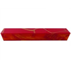 Orange Sunspot Orange/Red Abstract Acrylic Pen Turning Blank - 150x20x20mm, 6x3/4x3/4 In