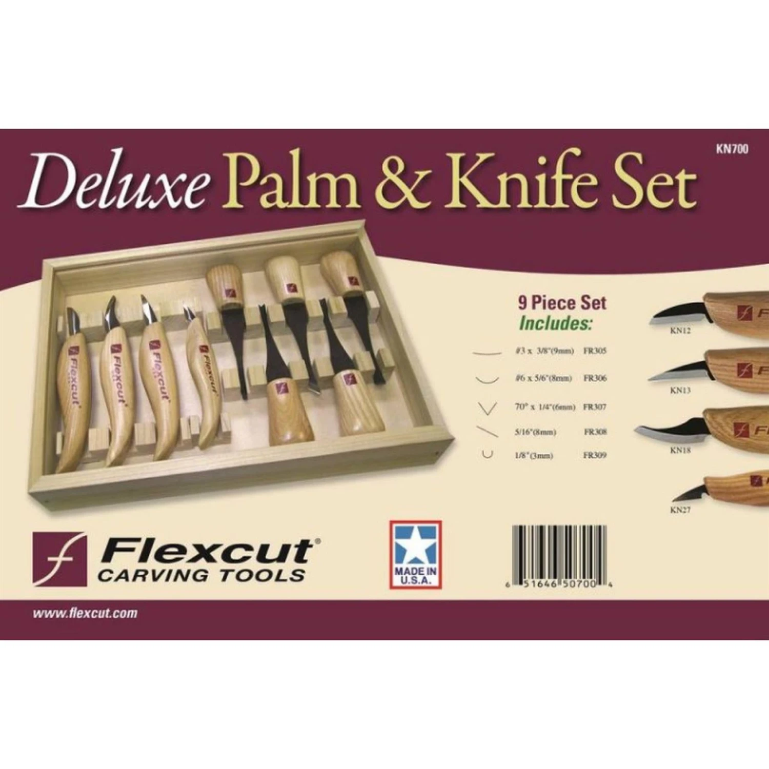 KN700 Deluxe Palm & Knife Set - Set Of 9 1 KN700 Deluxe Palm & Knife Set - Set Of 9