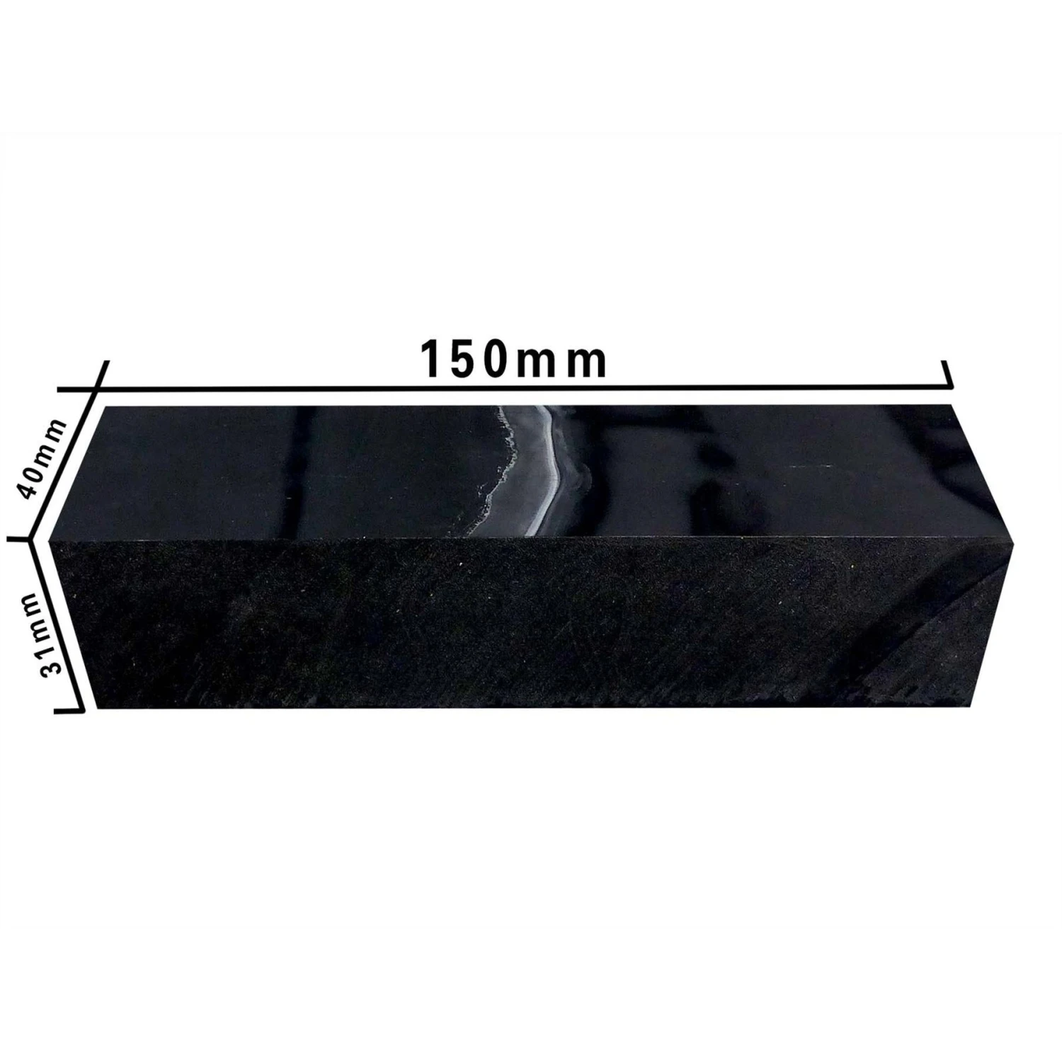 Carbon Abstract Kirinite Acrylic Knife Block - 150x40x31mm 2 Carbon Abstract Kirinite Acrylic Knife Block - 150x40x31mm - Image 2