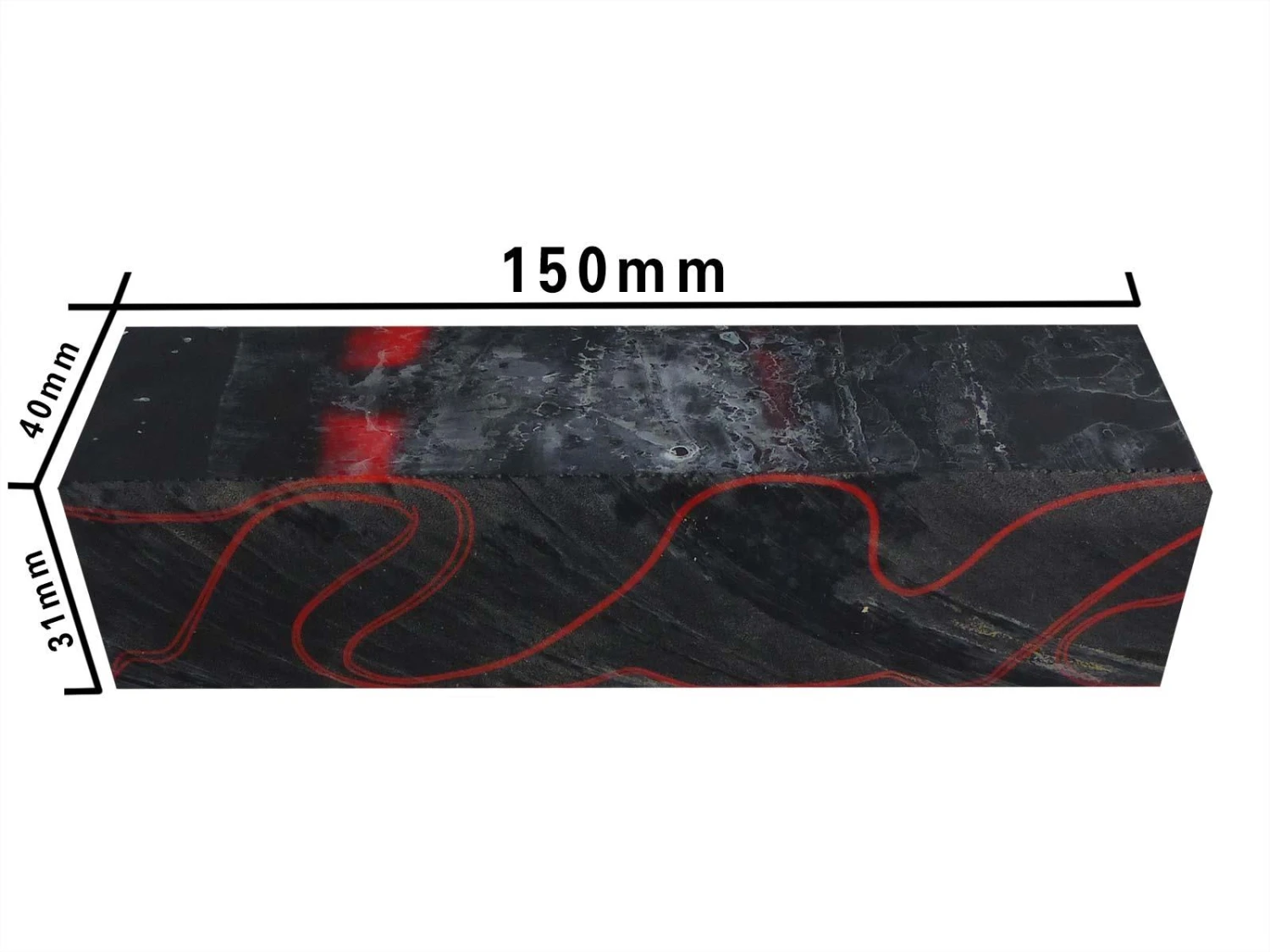 Lava Flow Abstract Kirinite Acrylic Knife Block - 150x40x31mm 1 Lava Flow Abstract Kirinite Acrylic Knife Block - 150x40x31mm