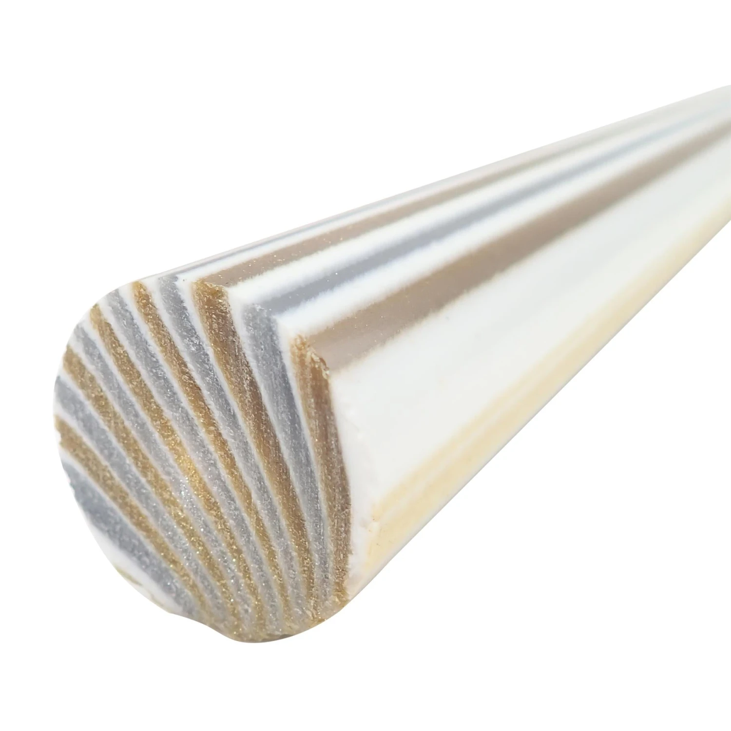 Gold / White / Silver Polyester Turning Blank - 150x45x45mm 2 Gold / White / Silver Polyester Turning Blank - 150x45x45mm - Image 2