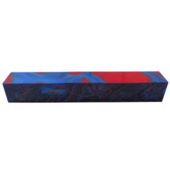 Vivid Blue Abstract Acrylic Pen Turning Blank - 150x20x20mm, 6x3/4x3/4 In