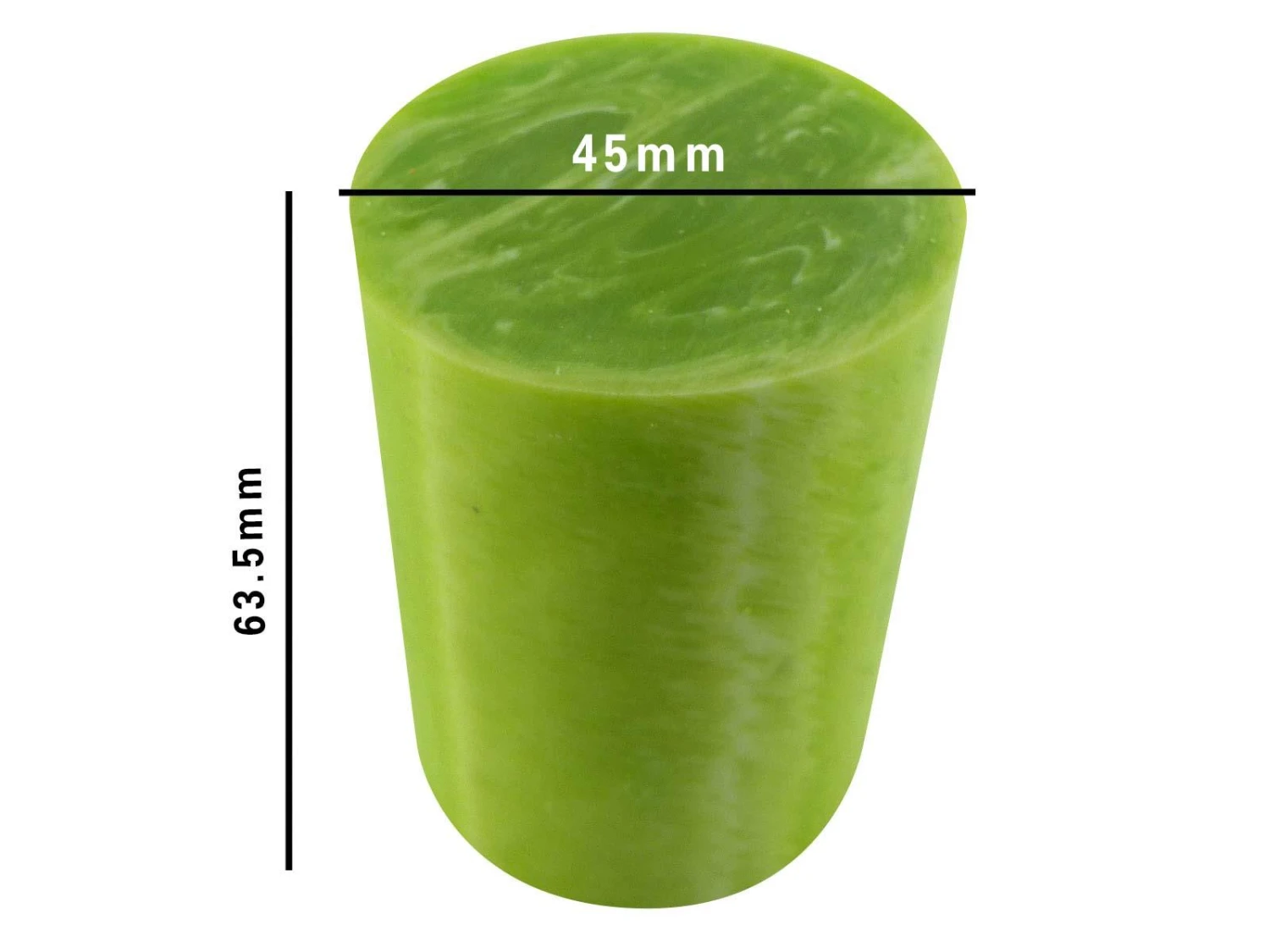 Lime Natural Polyester Turning Blank - 63.5x45x45mm, 2.5" X 1.75" 4 Lime Natural Polyester Turning Blank - 63.5x45x45mm, 2.5" X 1.75" - Image 4