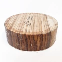 Zebrano Bowl Turning Blank, 2" Thick