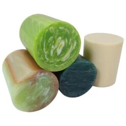 Green Natural Polyester Turning Blanks - 63.5x50x50mm, Set Of 4