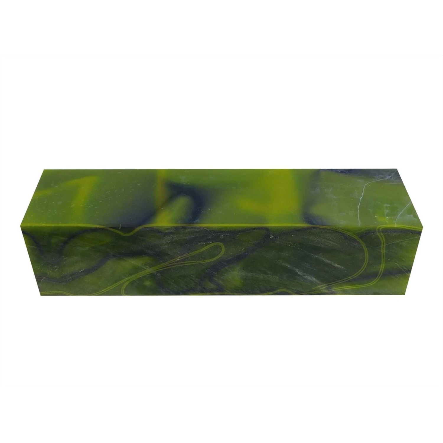 Toxic Green/Black Abstract Kirinite Acrylic Knife Block - 150x40x31mm 1 Toxic Green/Black Abstract Kirinite Acrylic Knife Block - 150x40x31mm