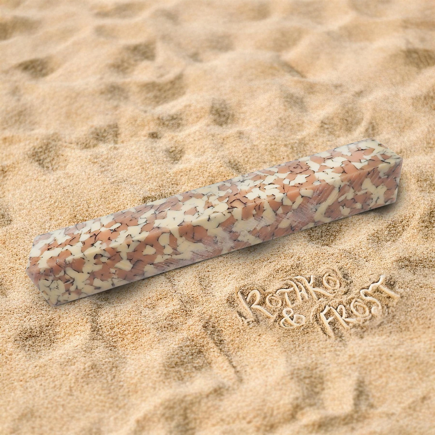 Multicam Brown Quartz Acrylic Pen Turning Blank - 150x20x20mm, 6x3/4x3/4 In 2 Multicam Brown Quartz Acrylic Pen Turning Blank - 150x20x20mm, 6x3/4x3/4 In - Image 2