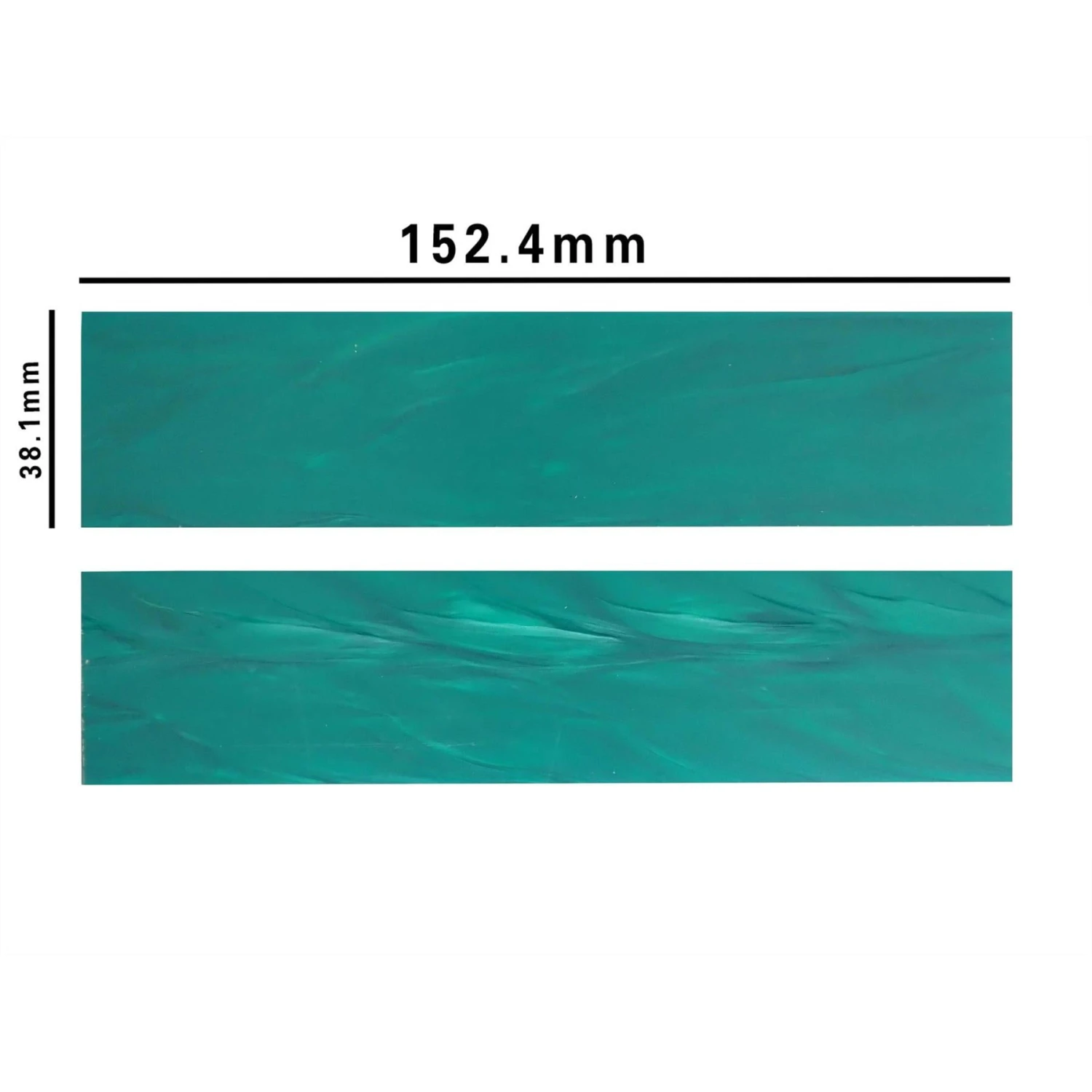 Teal Pearl Kirinite Acrylic Knife Scales (Pair) - 152.4x38.1x3.175mm 2 Teal Pearl Kirinite Acrylic Knife Scales (Pair) - 152.4x38.1x3.175mm - Image 2