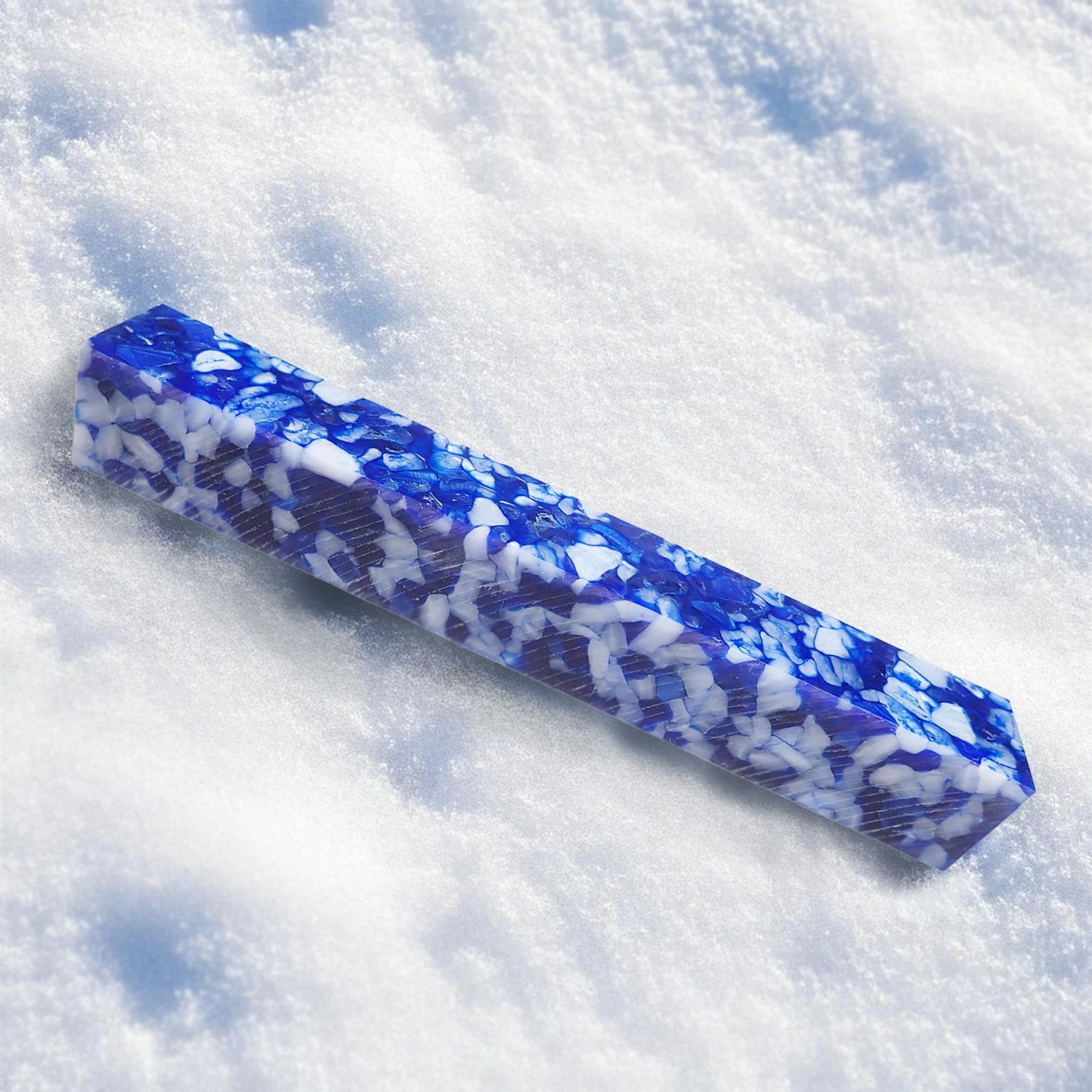 Crackle Blue Acrylic Pen Turning Blank - 150x20x20mm, 6x3/4x3/4 In 2 Crackle Blue Acrylic Pen Turning Blank - 150x20x20mm, 6x3/4x3/4 In - Image 2